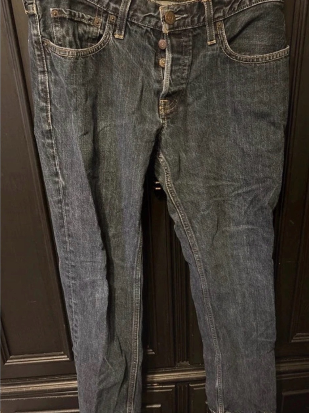 Men's Hollister Dark Blue Denim Jeans - Classic Straight Fit